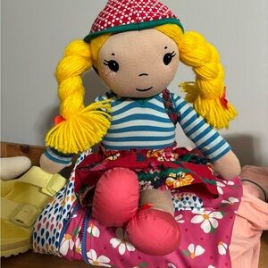 Matilda Jane Striped Doll with Yellow Braids